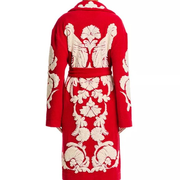 Farm Rio Helen Floral Fleece Coat Festive Season Modern Winter Wardrobe - Picture 6 of 15